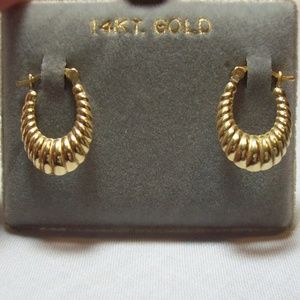 14k yellow gold Shrimp Style Earrings